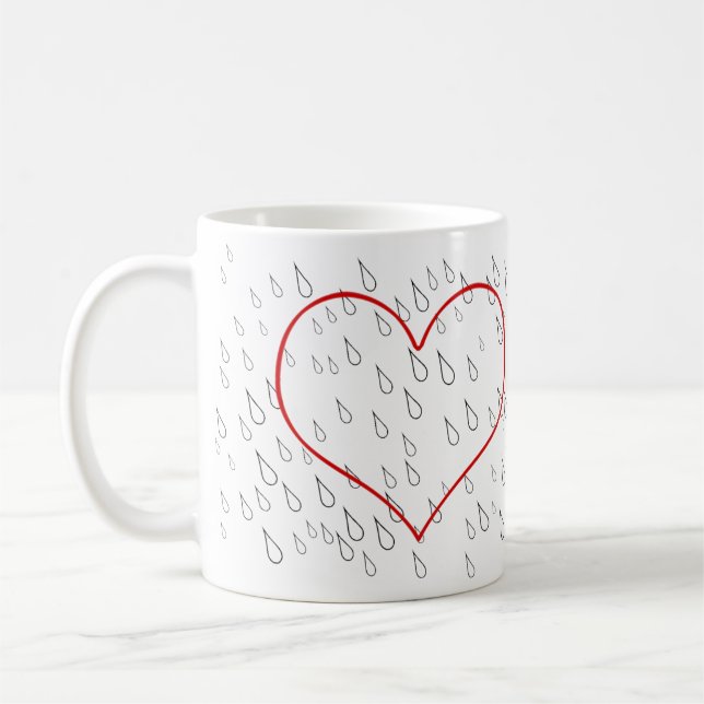 Caneca De Café Chuva em Curso (Esquerda)
