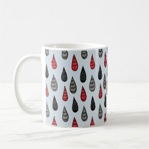 Caneca De Café Chuva Estranha E Gotas De Sangue Padrão De Tinta V