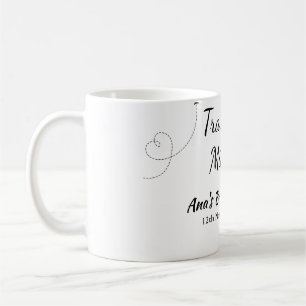 Caneca De Café Chuveiro de noiva de viagem adicionar nome data de