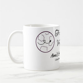 Caneca De Café Chuveiro de viagem adicionar nome data senhorita p