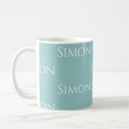 Caneca De Café Ciano Personalizado