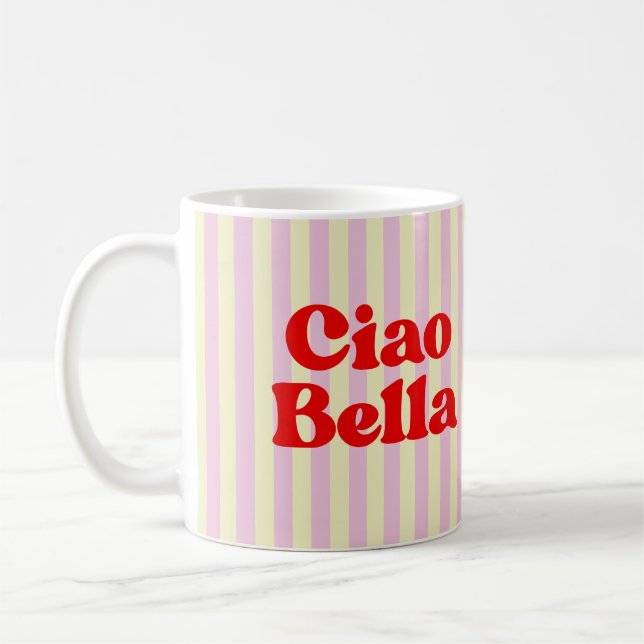 Caneca de Café Ciao Bella Elegant Script (Esquerda)