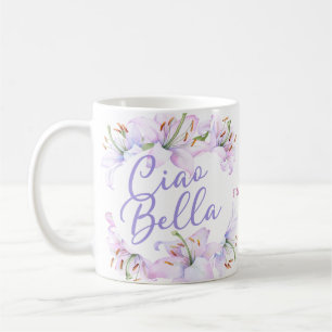 Caneca De Café Ciao Bella Personalizado Lillies
