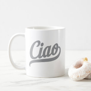 Caneca De Café Ciao Script (Cinzas)