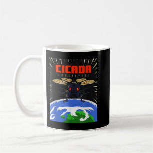 Caneca De Café Cicada Apocalypse Brood X Invasão Cicada