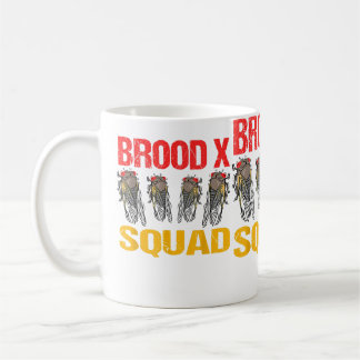 Caneca De Café Cicada Brood X Esquadrão Vermelho De Olhos Vermelh