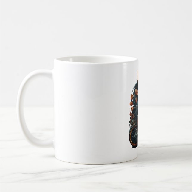 Caneca De Café Ciclagem de Bicicleta Chihuahua (Esquerda)