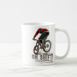 Caneca De Café Ciclismo Andar Mtb Ciclista De Montanha Oh Shift