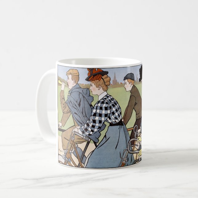 Caneca De Café Ciclismo, Bicicletas, Van Caspel (Frente Esquerda)