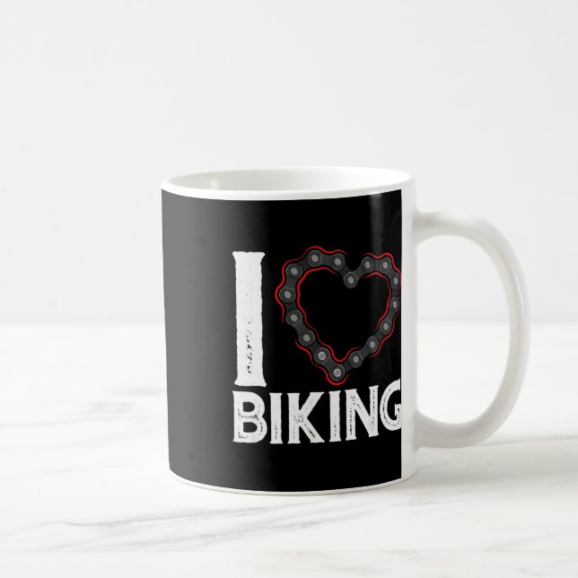 Caneca De Café Ciclismo de Montanha Bicicleta Eu Amo Pedalar  (Direita)