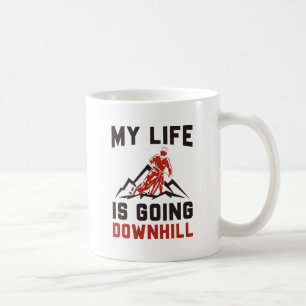Caneca De Café Ciclismo de Montanha Descendo