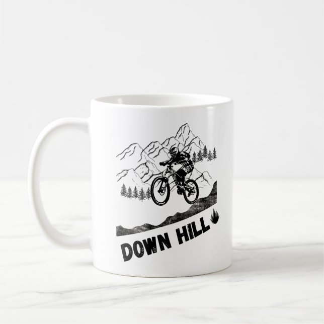 Caneca De Café Ciclismo de Montanha Descida (Esquerda)