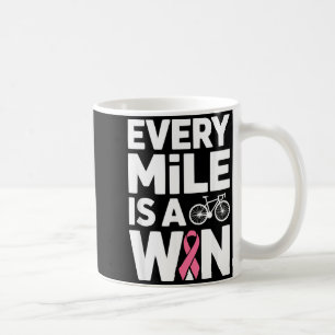 Caneca De Café Ciclista conscientização do câncer de mama andando