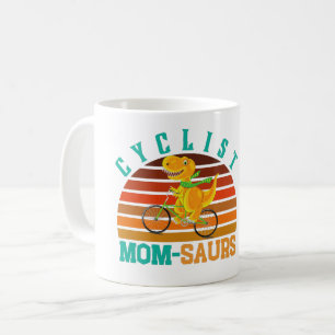 CANECA DE CAFÉ CICLISTA MÃE-SAURIOS - DIA DAS MÃES T-REX DINO MÃE
