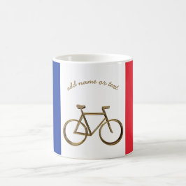 Caneca De Café Ciclo de bicicleta de bicicleta do Ouro de bandeir
