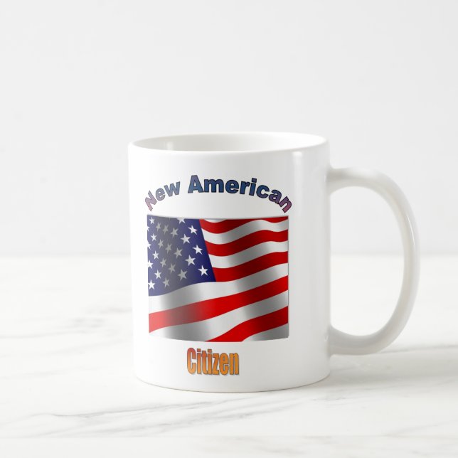 Caneca De Café Cidadão americano novo da liberdade (Direita)