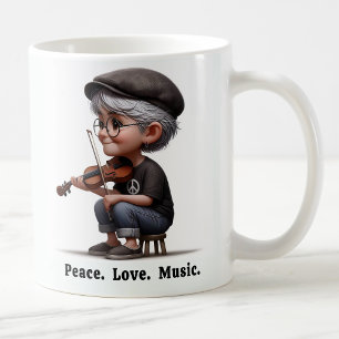 Caneca De Café Cidadão Spirado e Livre Mais velho Aproveitando a