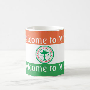 Caneca De Café Cidade da bandeira de Miami