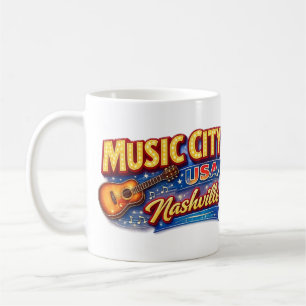 Caneca De Café Cidade da música EUA Nashville