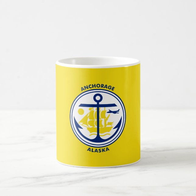 Caneca De Café Cidade de Anchorage (Alasca) (Centro)