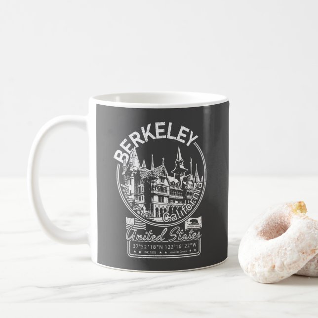 CANECA DE CAFÉ CIDADE DE BERKELEY CALIFÓRNIA - PERALTA PARK VINTA (Com Donut)