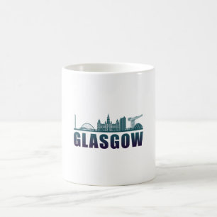 Caneca De Café Cidade de Glasgow Cityscape Skyline Engraçada Ide