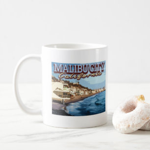 CANECA DE CAFÉ CIDADE DE MALIBU - LOS ANGELES CALIFÓRNIA