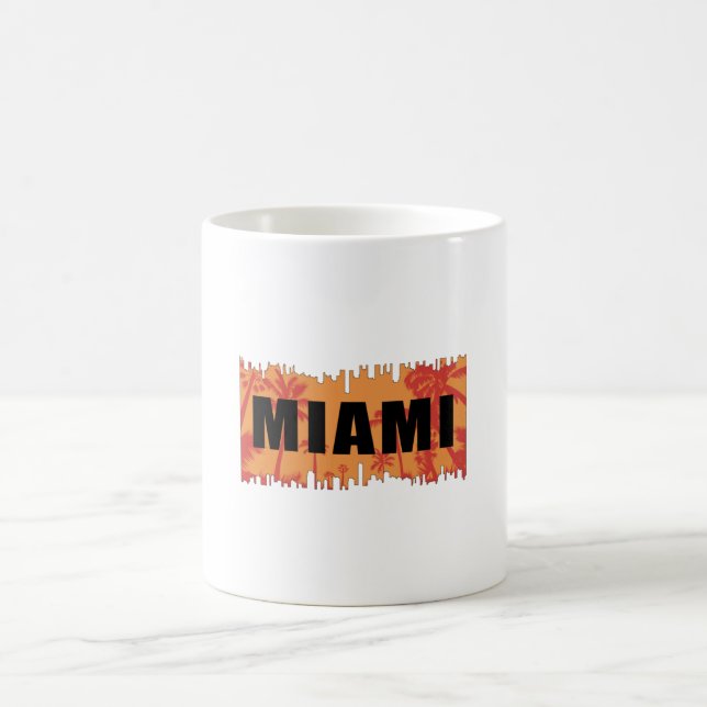 Caneca De Café Cidade de Miami EUA Cidade Cityscape Skyline Funny (Centro)
