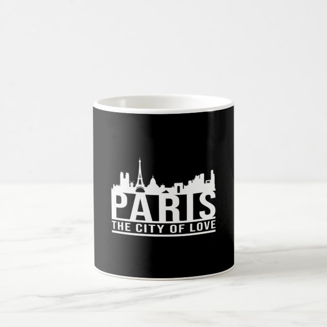 Caneca De Café Cidade de Paris, França, Cityscape Skyline Funny G (Centro)