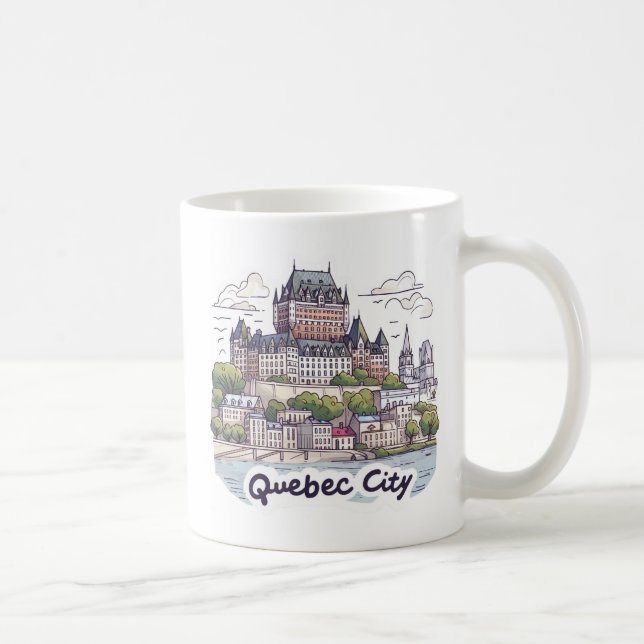 Caneca De Café Cidade de Quebec - Canadá (Direita)