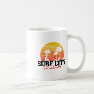 Caneca De Café Cidade de Surf El Salvador Surfista Vintage _1