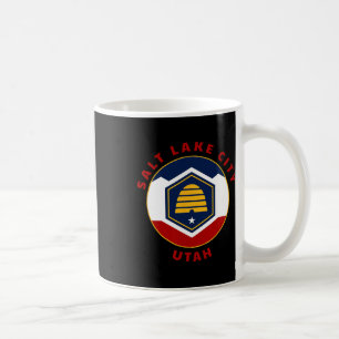 Caneca De Café Cidade do Lago Salgado Utah Nova Bandeira Ut Abelh