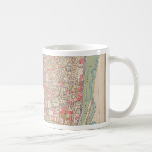 Caneca De Café Cidade do mapa de Bronx (Direita)