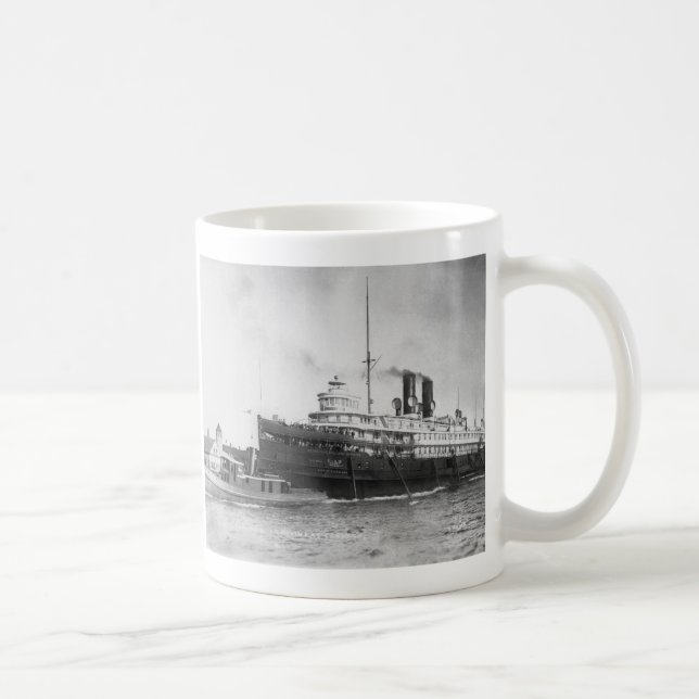 Caneca De Café Cidade do navio a vapor de Cleveland (Direita)