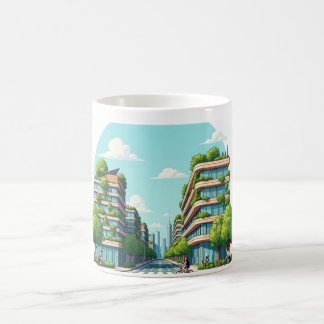 Caneca De Café Cidade ecologicamente sustentável