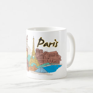 Caneca De Café Cidade Famosa da França de Paris