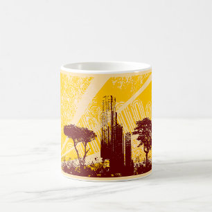 Caneca De Café Cidade Grunge
