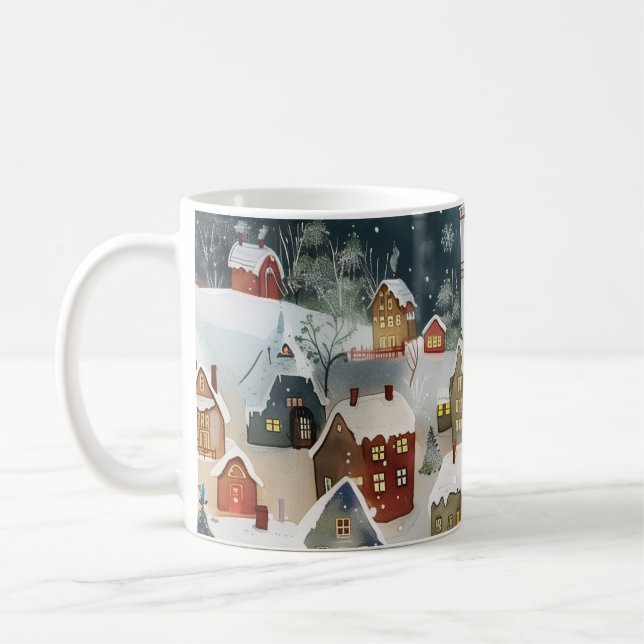 Caneca De Café Cidade Ilustrativa de Natal (Esquerda)