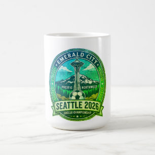 Caneca De Café Cidade-sede da Copa do Mundo de 2026 em Seattle Fu