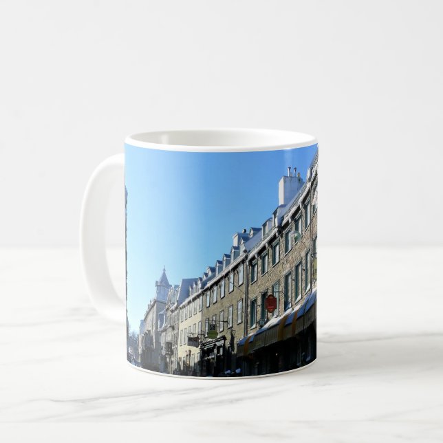Caneca De Café Cidade Velha do Quebec, Quebec, Canadá (Frente Esquerda)