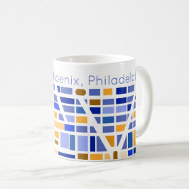 Caneca De Café Cidades do Mapa Urbano Vivem Movendo Nova Casa Leg