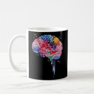 Caneca De Café Ciência Do Cérebro Colorida E Ciência Do Ar Amor