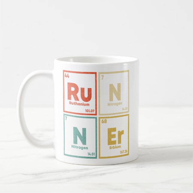 Caneca De Café Ciência dos Runner Periódicos da Maratona de Mesas (Esquerda)