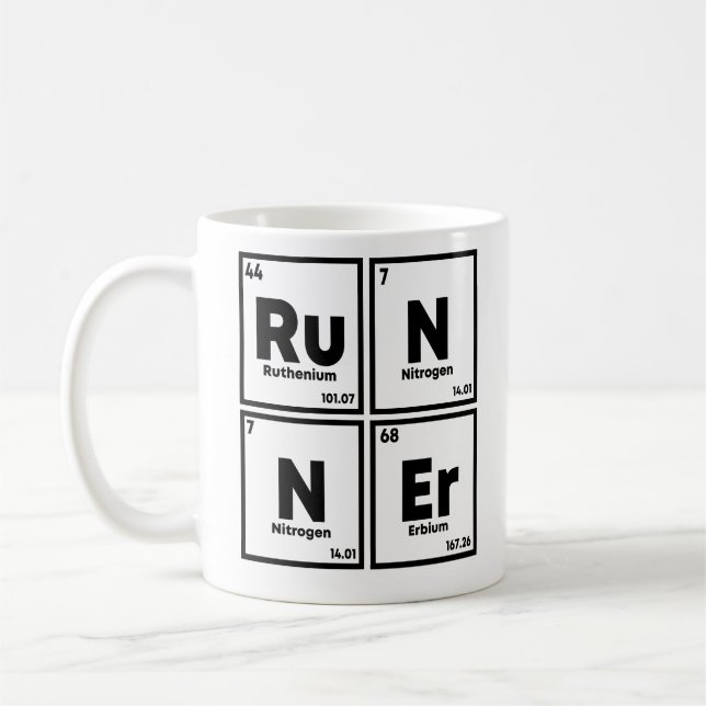 Caneca De Café Ciência dos Runner Periódicos da Maratona de Mesas (Esquerda)