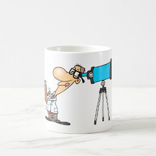 Caneca De Café Cientista com Telescope Astronomy Science Humor
