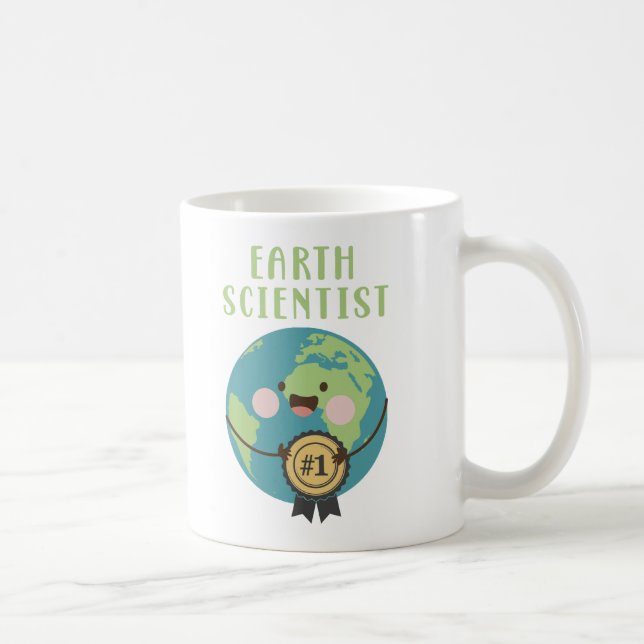 Caneca De Café Cientista da Terra (Direita)