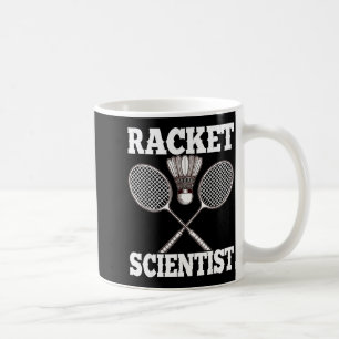 Caneca De Café Cientista de Raquete Funny Badminton