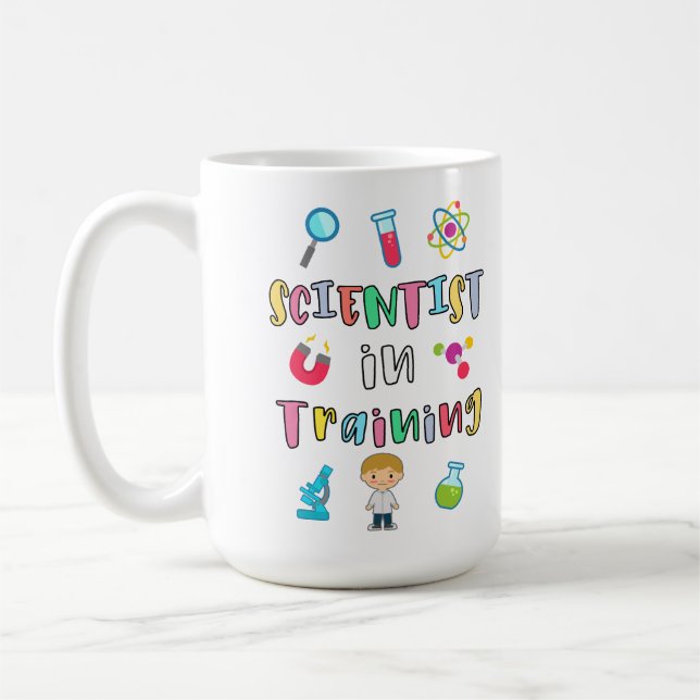 Caneca De Café Cientista em Treinamento para Jovens Cientistas (Esquerda)