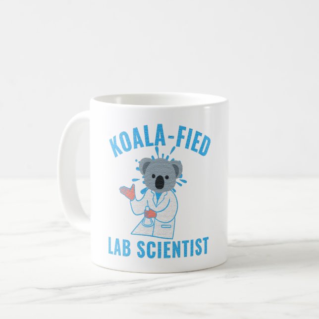 CANECA DE CAFÉ CIENTISTA LABORAL DE COALA - KOALA LAB TECH (Frente Esquerda)