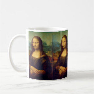 Caneca De Café Cigarro Engraçado Mona Lisa Fumando
